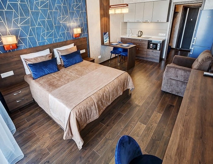 Апартаменты-студио, вид на море (корп. Aqua Deluxe) - Курортный комплекс «Аквамарин»