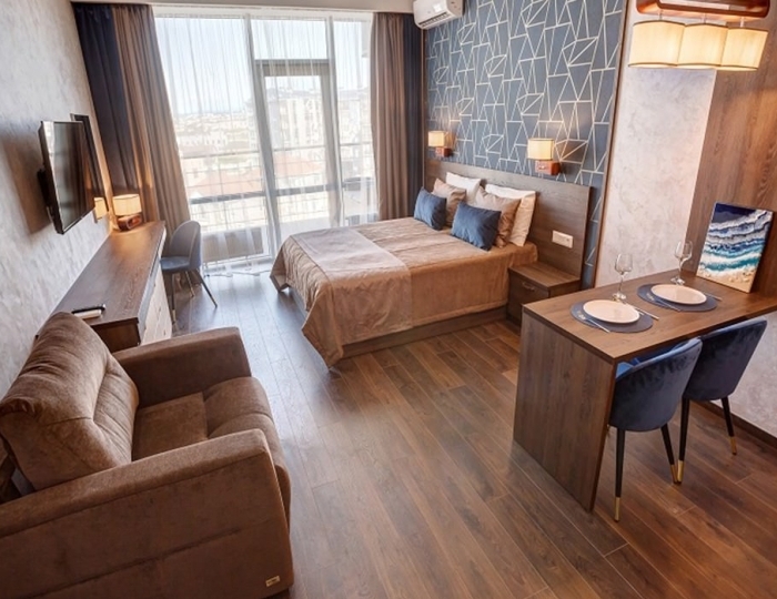 Апартаменты-студио, вид на море (корп. Aqua Deluxe) - Курортный комплекс «Аквамарин»